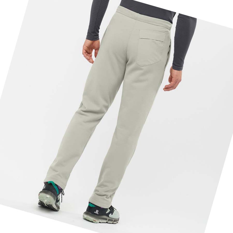 Beige Salomon ESSENTIAL WARM FLEECE Men's Pants | DGNRIJO-30