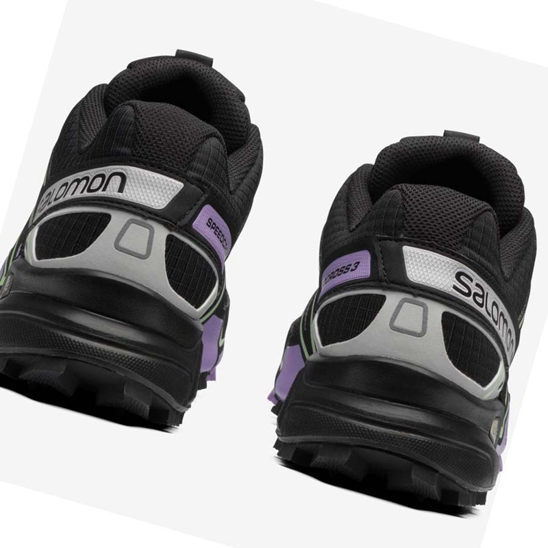 Black / Purple Salomon SPEEDCROSS 3 Women's Sneakers | AWINPEM-91