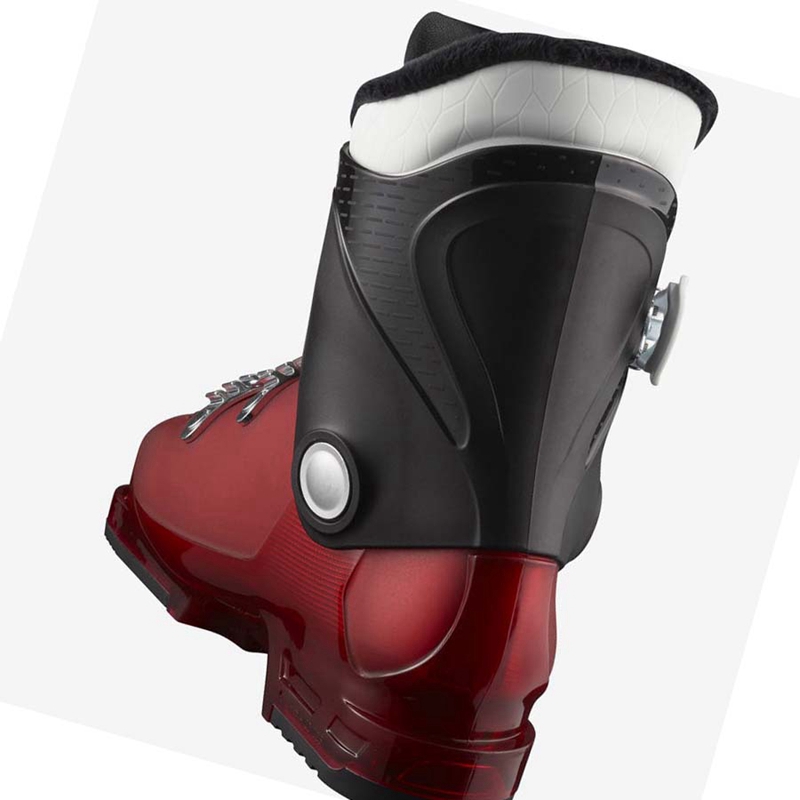 Black / Red / White Salomon T3 RT Kids' Ski Boots | TPJGSVL-78