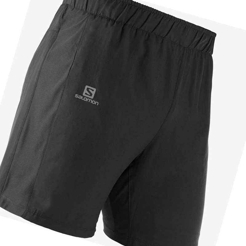 Black Salomon AGILE 2IN1 Men\'s Shorts | MAEUWTV-16