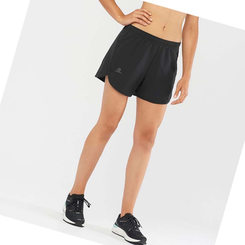 Black Salomon AGILE Women's Shorts | ZKLWXJR-01