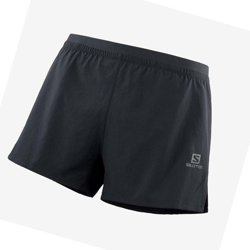 Black Salomon CROSS 3\'\' Men\'s Shorts | WUCVXQD-32