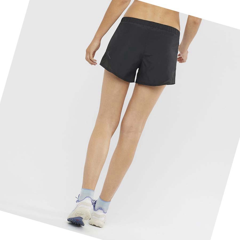 Black Salomon CROSS REBEL 4'' Women's Shorts | PUKQMVO-37