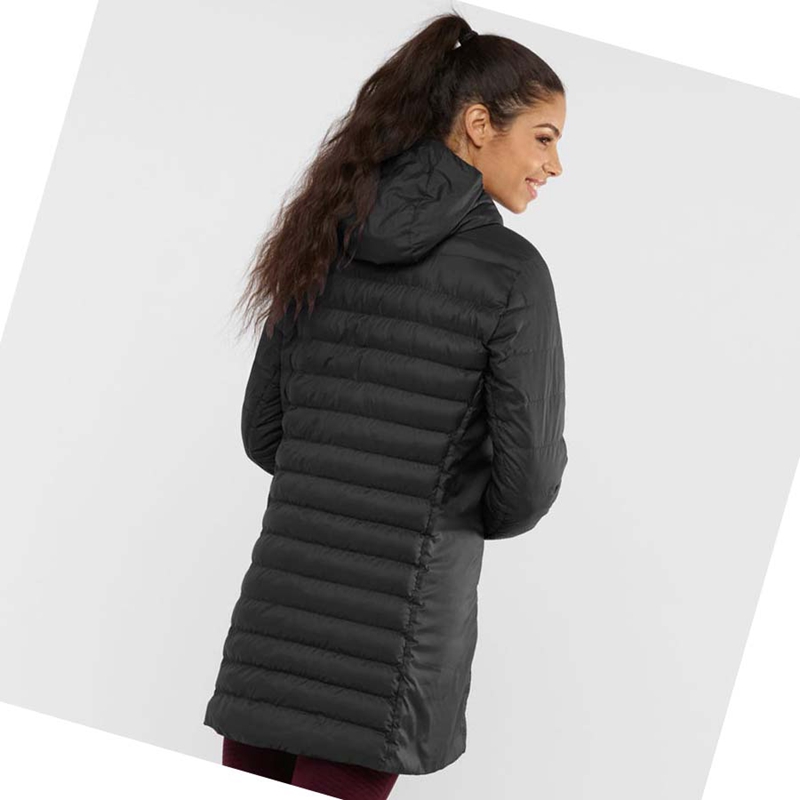 Black Salomon ESSENTIAL XWARM LONG INSULATED Women's Jackets | YMWXRGK-18