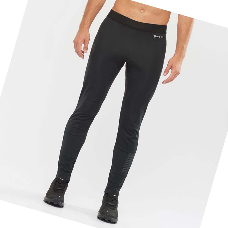 Black Salomon GORE TEX INFINIUM™ WINDSTOPPER® Men's Pants | XZUJCAV-10