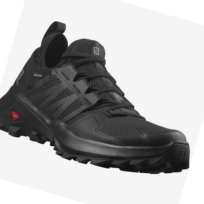 Black Salomon MADCROSS GORE-TEX Men's Trail Running Shoes | GAEOQFS-43