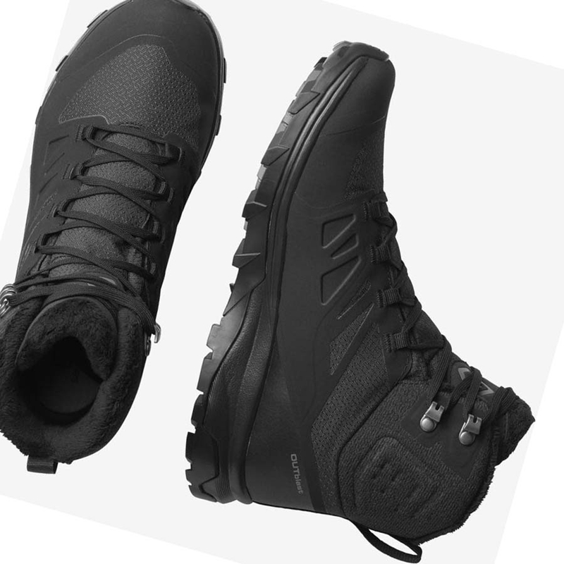 Black Salomon OUTBLAST THINSULATE™ CLIMASALOMON™ WATERPROOF Women's Winter Boots | VTLAHDW-81