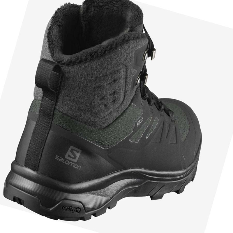 Black Salomon OUTBLAST THINSULATE™ CLIMASALOMON™ WATERPROOF Women's Winter Boots | VTLAHDW-81