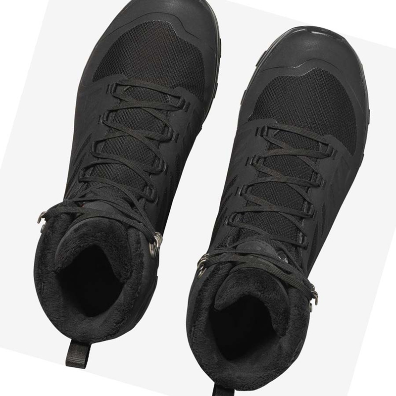 Black Salomon OUTBLAST THINSULATE™ CLIMASALOMON™ WATERPROOF Men's Winter Boots | ZUNBLXR-84