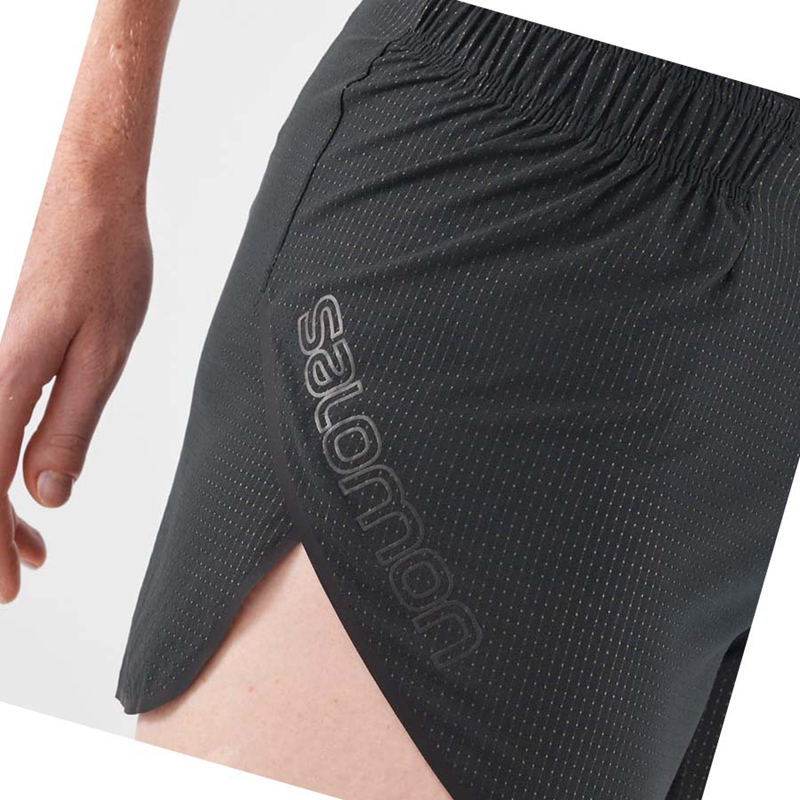 Black Salomon SENSE AERO 3'' Women's Shorts | UYISWKM-70