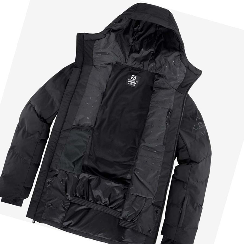 Black Salomon SNOWSHELTER Men's Ski Jackets | BSNDOTL-24