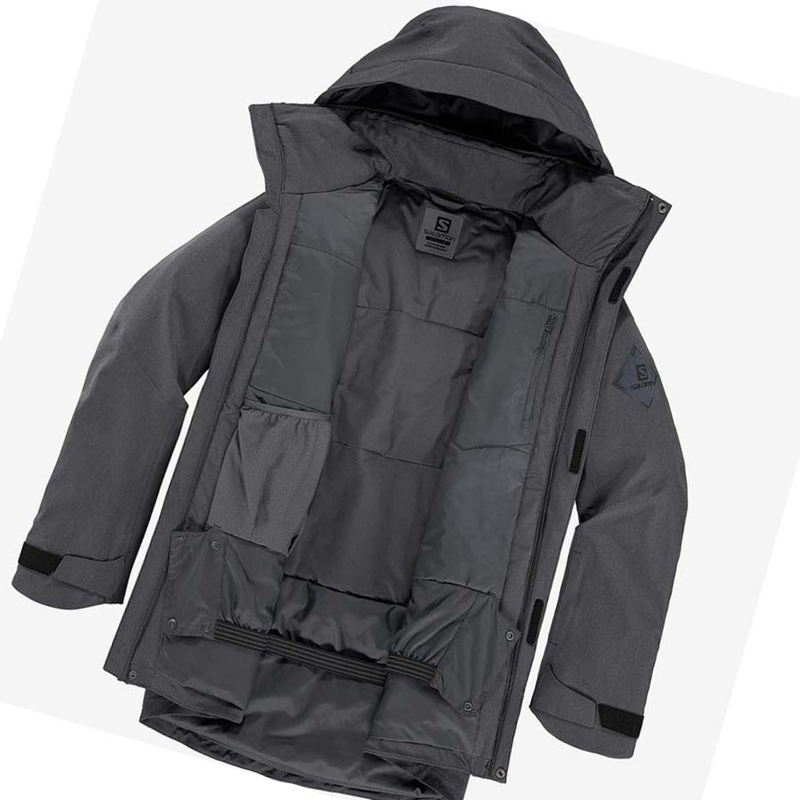 Black Salomon STANCE CARGO Men's Ski Jackets | SYGFHID-53