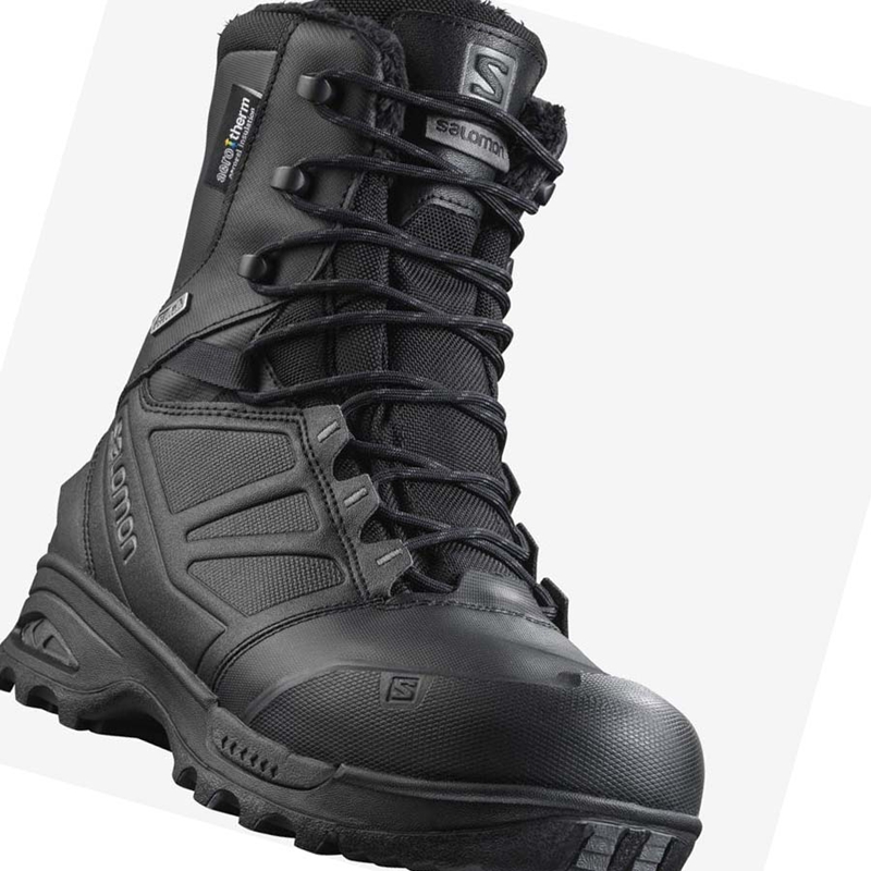 Black Salomon TOUNDRA FORCES CLIMASALOMON™ WATERPROOF Women's Boots | QKOEBTH-17