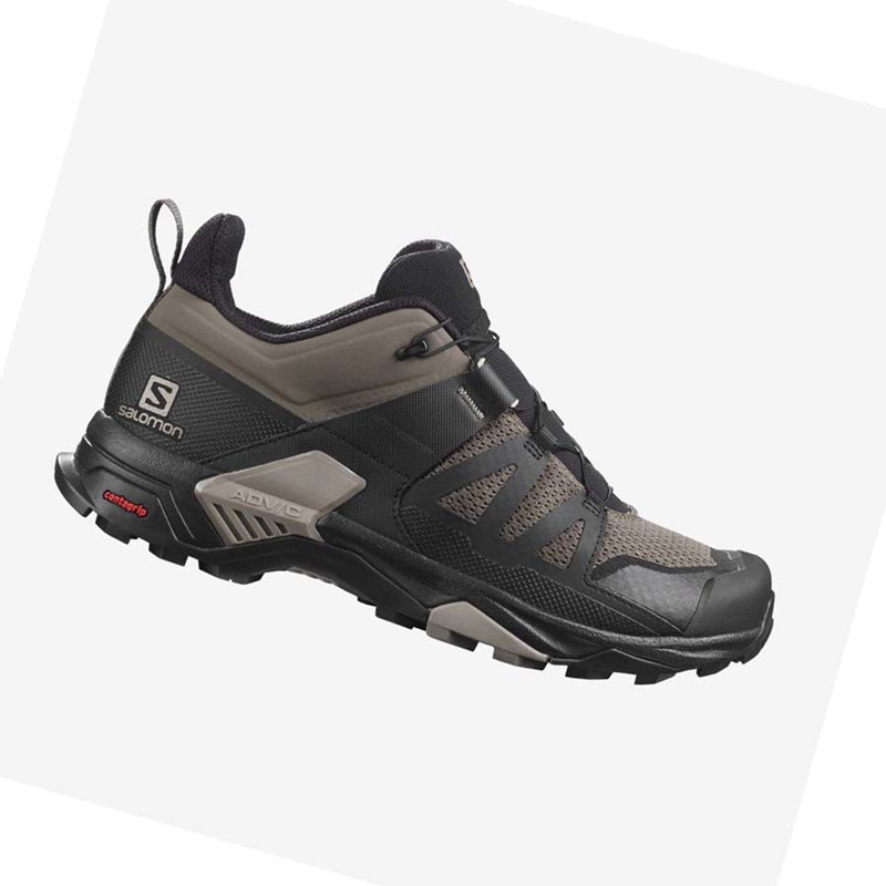 Black Salomon X ULTRA 4 Men\'s Hiking Shoes | PNDGYVQ-25