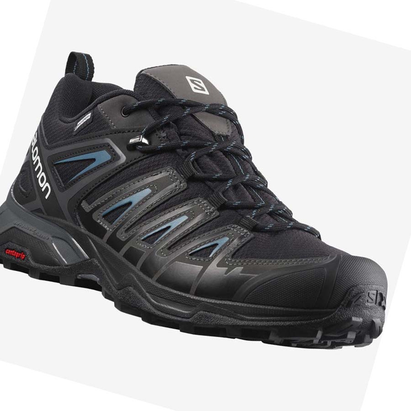 Black Salomon X ULTRA PIONEER CLIMASALOMON™ WATERPROOF Men's Hiking Shoes | WRYUDGE-98