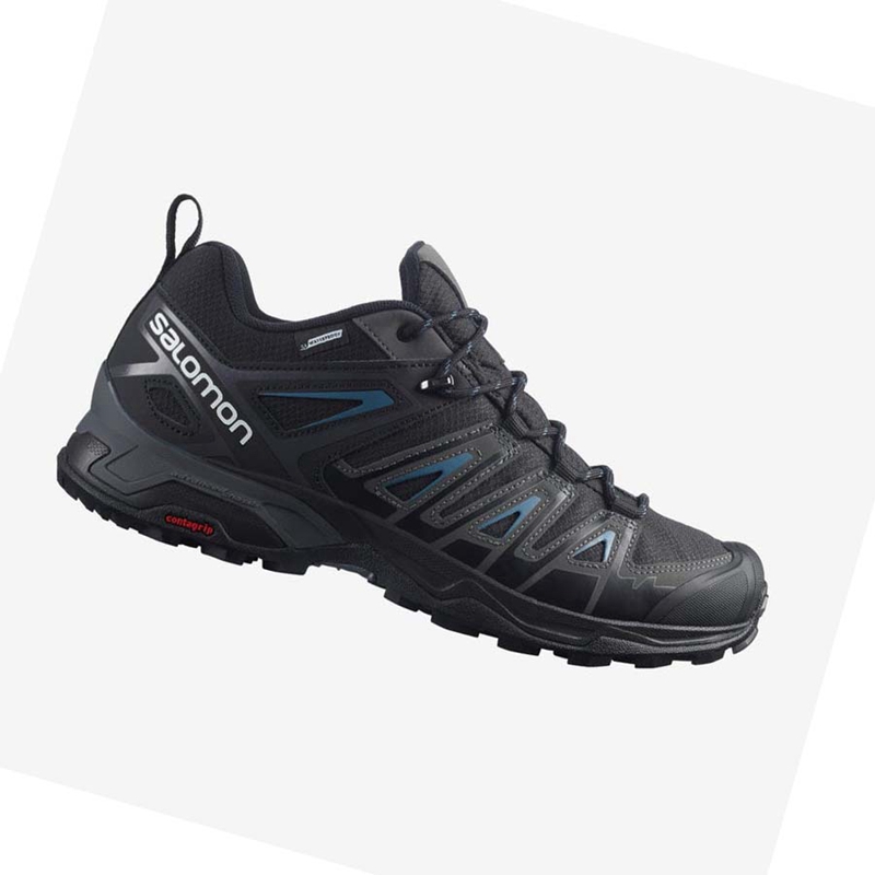 Black Salomon X ULTRA PIONEER CLIMASALOMON™ WATERPROOF Men\'s Hiking Shoes | WRYUDGE-98