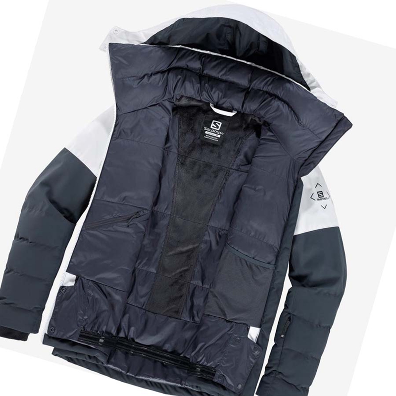 Black / White Salomon NEW PREVAIL Women's Ski Jackets | SHCKYIT-58