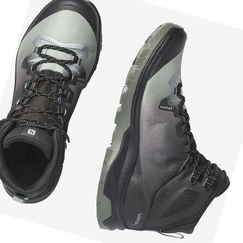 Black / White Salomon WoVAYA MID GORE-TEX Women's Hiking Shoes | ORENSWY-27