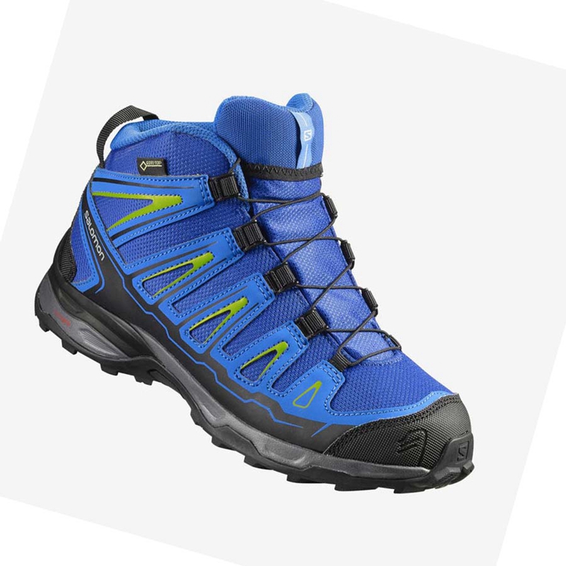 Blue Salomon X-ULTRA MID GORE-TEX GTX Kids\' Hiking Shoes | EGBADLY-53