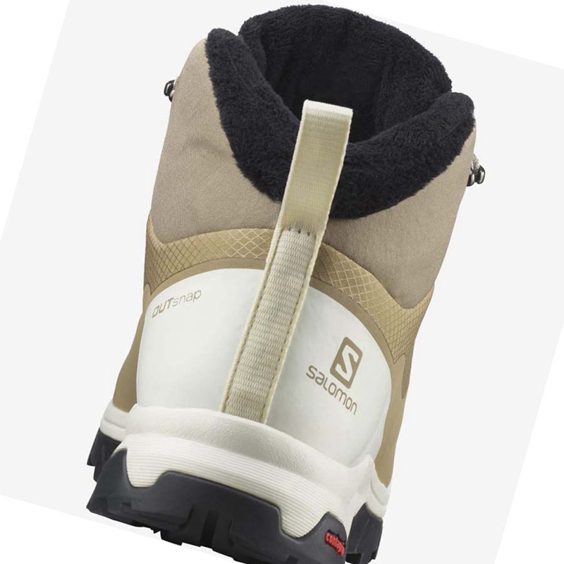 Brown Salomon OUTSNAP CLIMASALOMON™ WATERPROOF Men's Winter Boots | WRULTOG-21