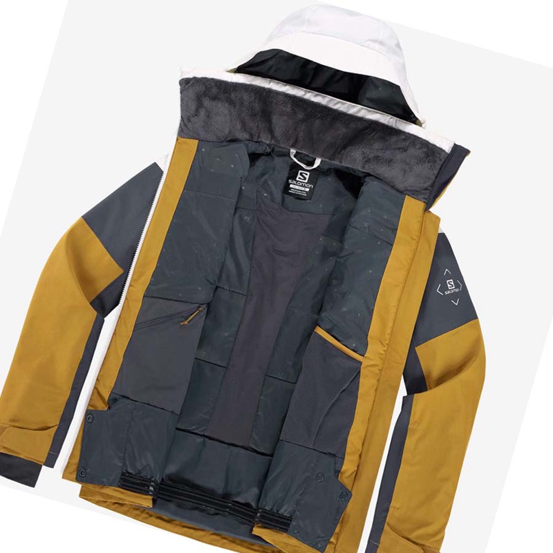 Brown Salomon SLALOM Women's Ski Jackets | FNZMEJY-97