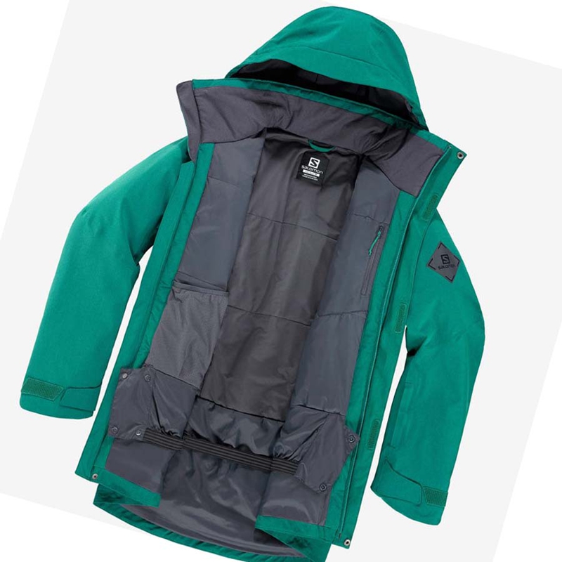 Green Salomon STANCE CARGO Men's Ski Jackets | BNIVOJU-80