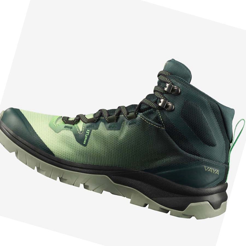 Green Salomon WoVAYA MID GORE-TEX Women's Hiking Shoes | YSNLUKG-08