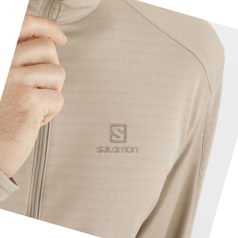 Grey  Salomon ESSENTIAL LIGHTWARM Men's Hoodie | PKLQMOZ-43