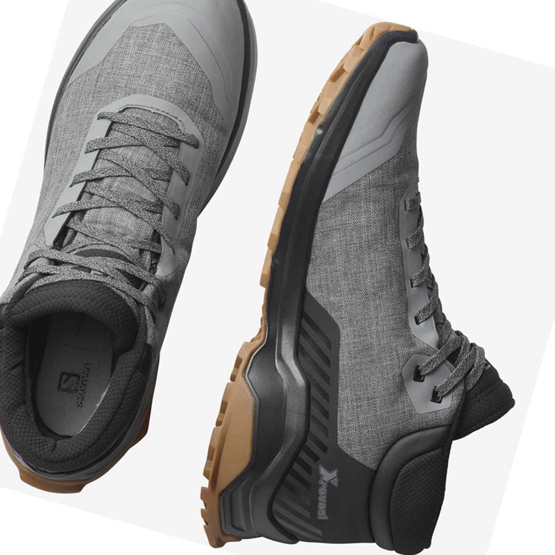 Grey  Salomon X REVEAL CHUKKA CLIMASALOMON™ WATERPROOF Men's Winter Boots | UPELMAC-64