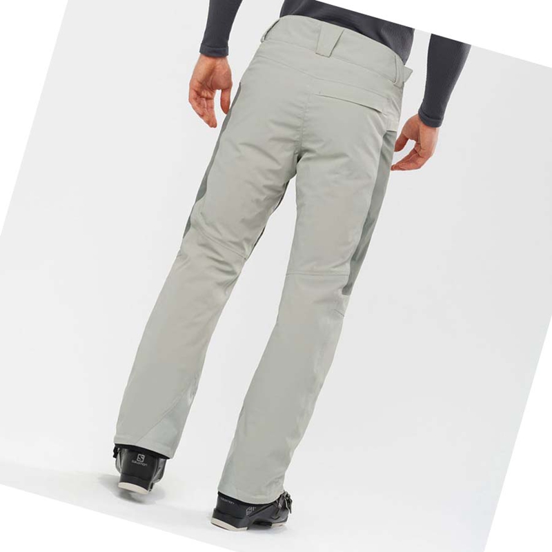 Olive Salomon BRILLIANT Men's Ski Pants | RHDXKQS-04