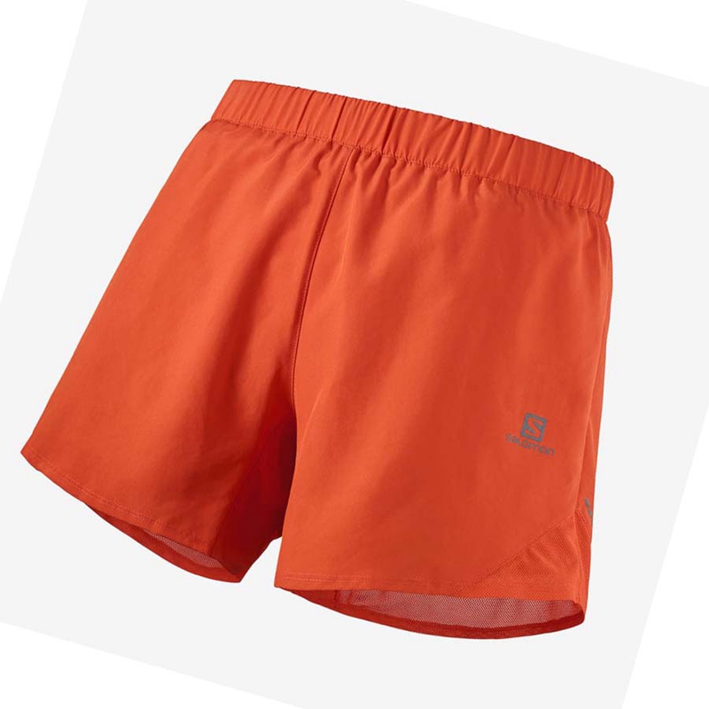 Orange Salomon CROSS REBEL 5\'\' Men\'s Shorts | NZJRCFV-09