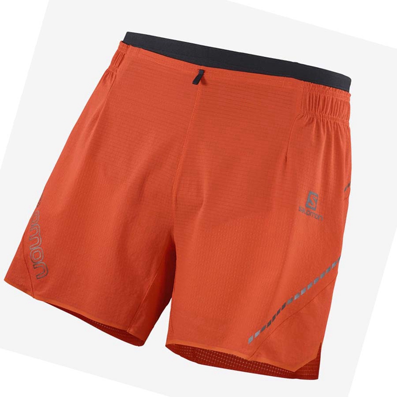 Orange Salomon SENSE AERO 5\'\' Men\'s Shorts | UGCLSPQ-97