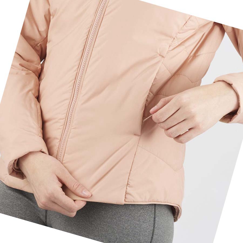 Pink Salomon OUTRACK INSULATED Women's Jackets | WEMPKAV-09