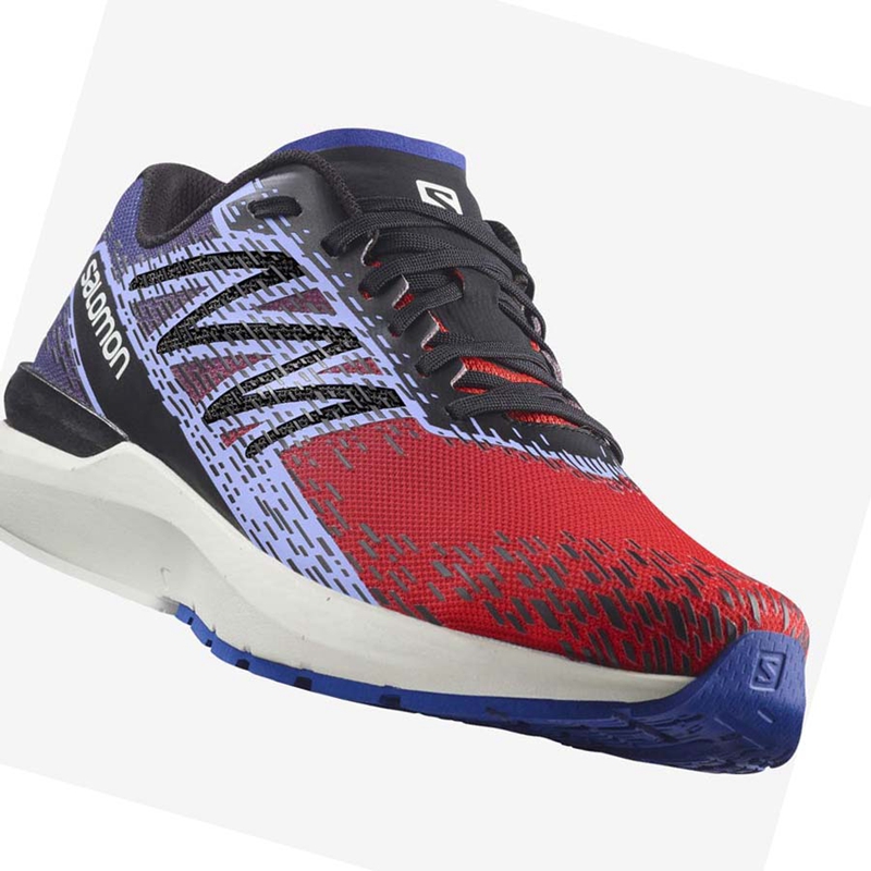 Red / Blue Salomon SONIC 5 BALANCE Men's Running Shoes | YVRTCOH-34