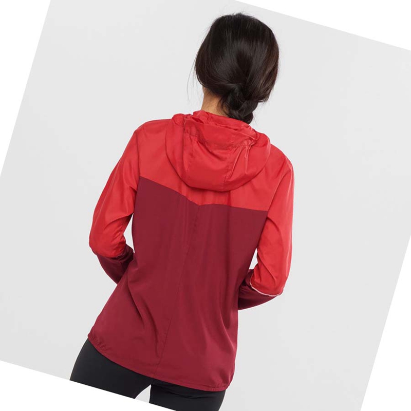 Red Salomon AGILE WIND WINDBREAKERS Women's Jackets | CRDEJAN-93