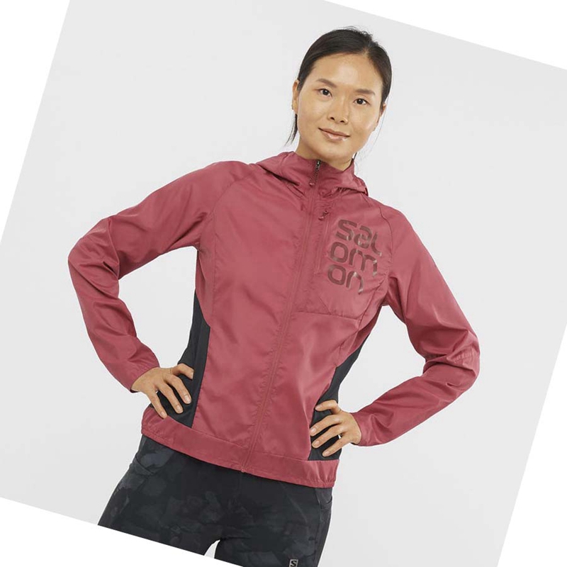 Red Salomon BONATTI CROSS WIND WINDBREAKERS Women's Jackets | IOAHGUF-08