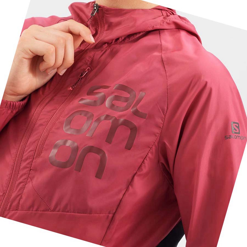 Red Salomon BONATTI CROSS WIND WINDBREAKERS Women's Jackets | IOAHGUF-08