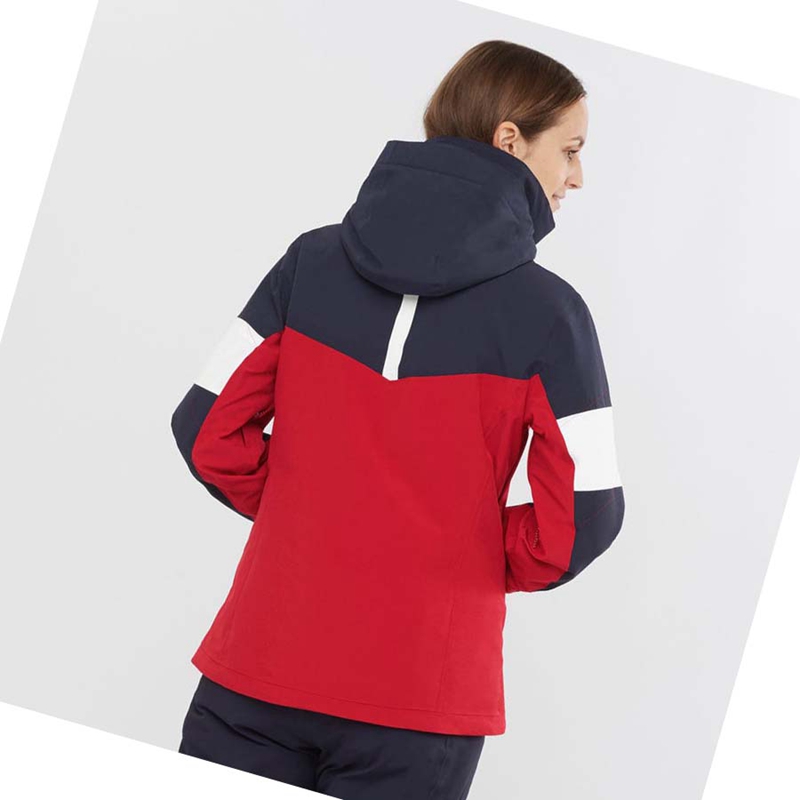 Red Salomon SPEED Women's Ski Jackets | FGVBTEC-71