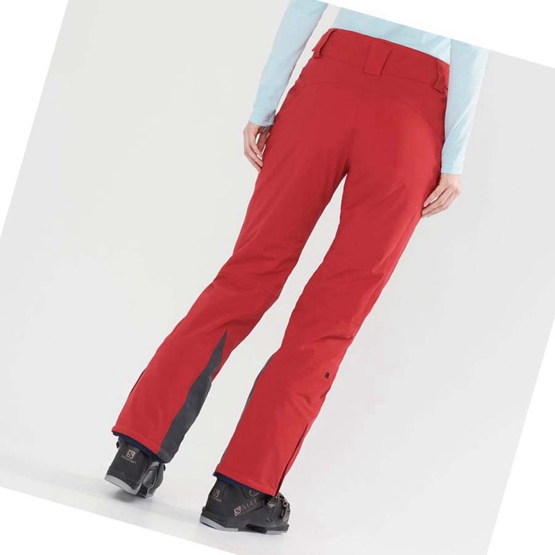 Red Salomon THE BRILLIANT Women's Ski Pants | GPYXJOU-60