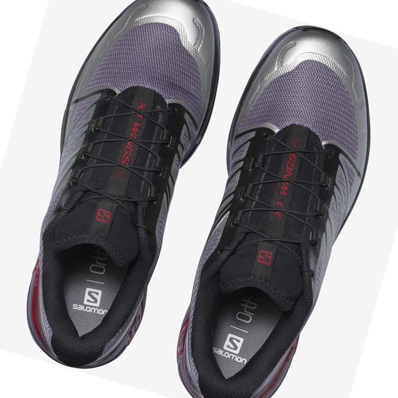 Silver / Purple Salomon XT-WINGS 2 Women's Sneakers | UXAKEOW-94