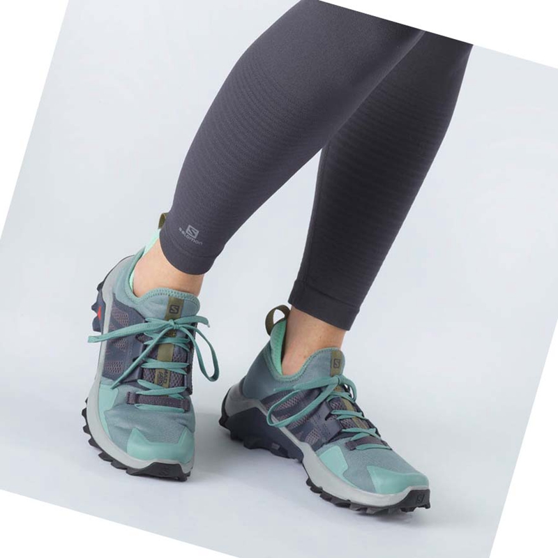 Turquoise Salomon MADCROSS Women's Trail Running Shoes | CZPGAXH-14