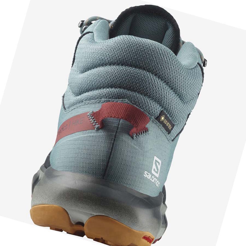 Turquoise Salomon PREDICT HIKE MID GORE-TEX Men's Hiking Shoes | RGPDWSN-97