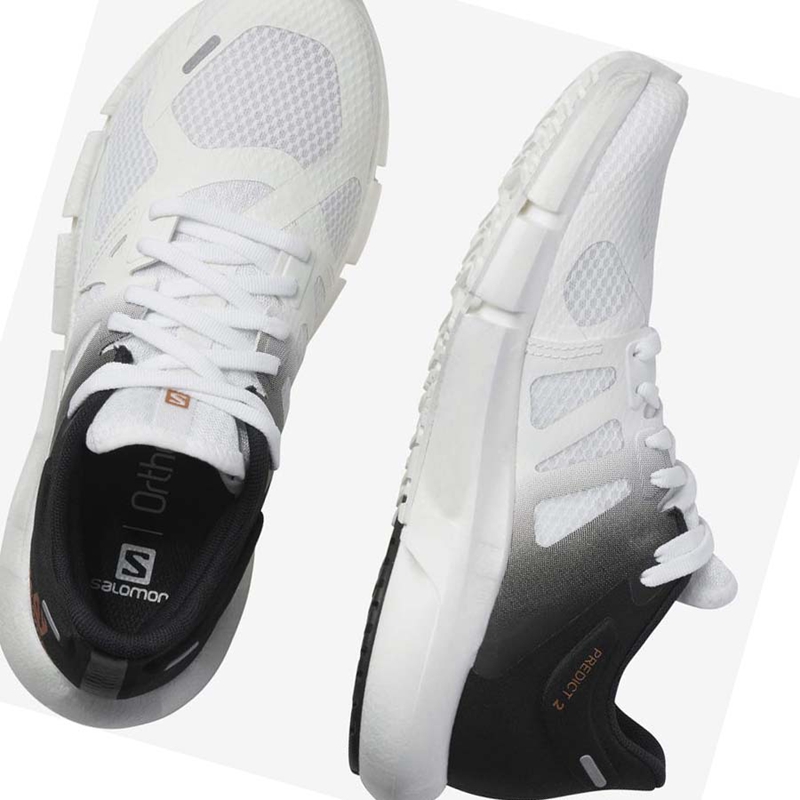 White Salomon PREDICT 2 Women's Running Shoes | ZRYBFAP-67