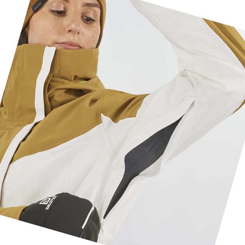 White Salomon SPEED INSULATED Women's Jackets | HXGSNIC-48