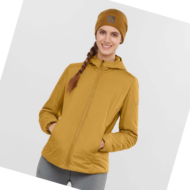 Yellow Salomon OUTRACK INSULATED Women's Jackets | UCYLFIG-80