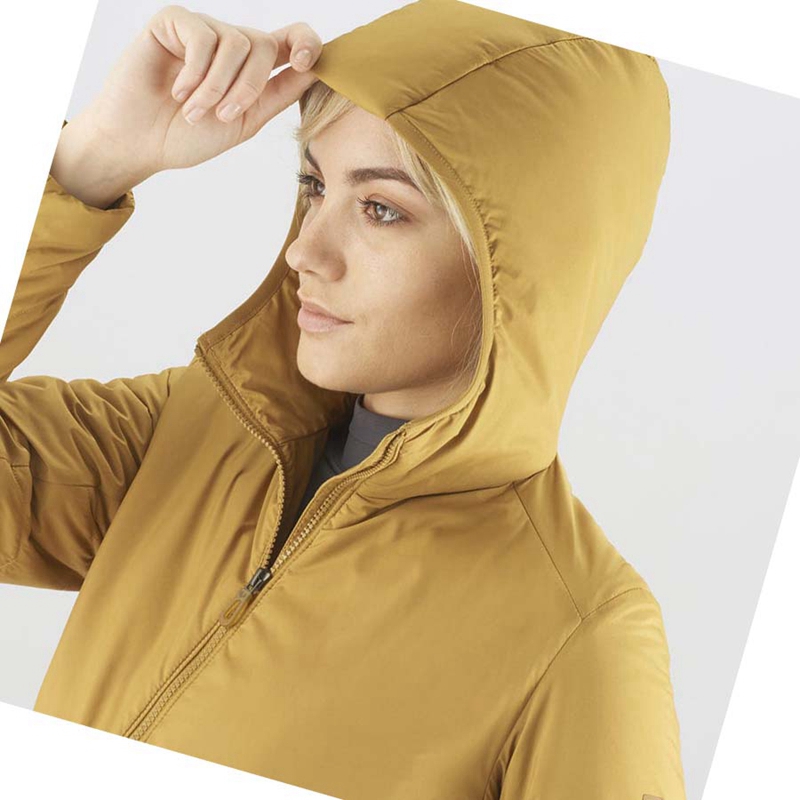 Yellow Salomon OUTRACK INSULATED Women's Jackets | UCYLFIG-80