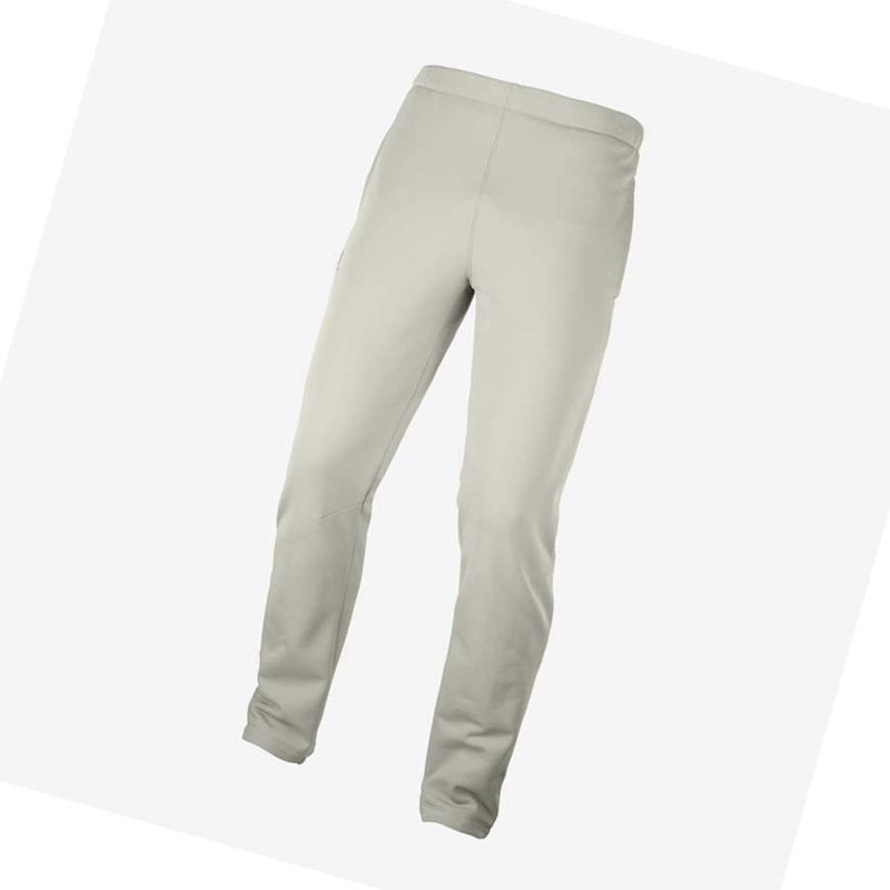 Beige Salomon ESSENTIAL WARM FLEECE Men's Pants | DGNRIJO-30