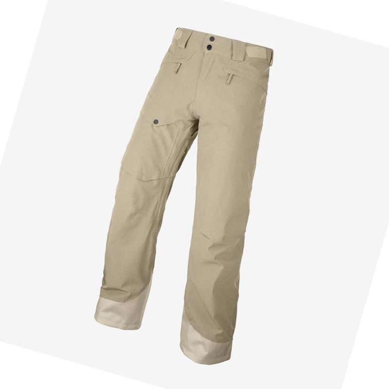 Beige Salomon UNTRACKED Men's Ski Pants | PTBRWZX-41