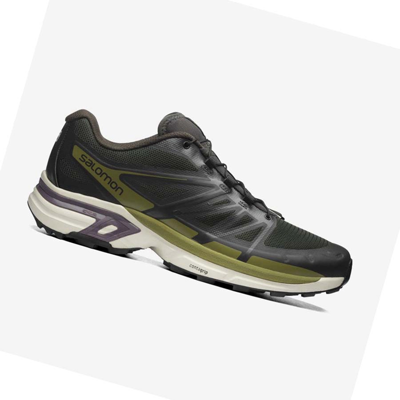 Black / Olive Salomon XT-WINGS 2 Women's Sneakers | RWAGZMD-14