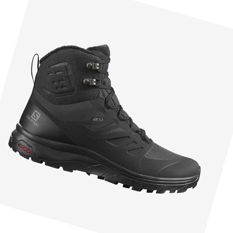 Black Salomon OUTBLAST THINSULATE™ CLIMASALOMON™ WATERPROOF Women's Winter Boots | VTLAHDW-81